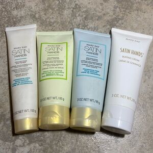 Mary Kay Lot of 4 Satin Hands Creams, Buffing Cream & Protecting Softener